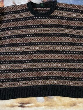 Vintage Abercrombie and Fitch Shetland Wool Sweater Mens Large Made In Scotland